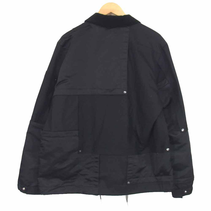 Sacai サカイ 20-02526M Fabric Combo Blouson ファブリック コンボ ブルゾン 異素材切替 ジャケット ブラック系  2【美品】【中古】