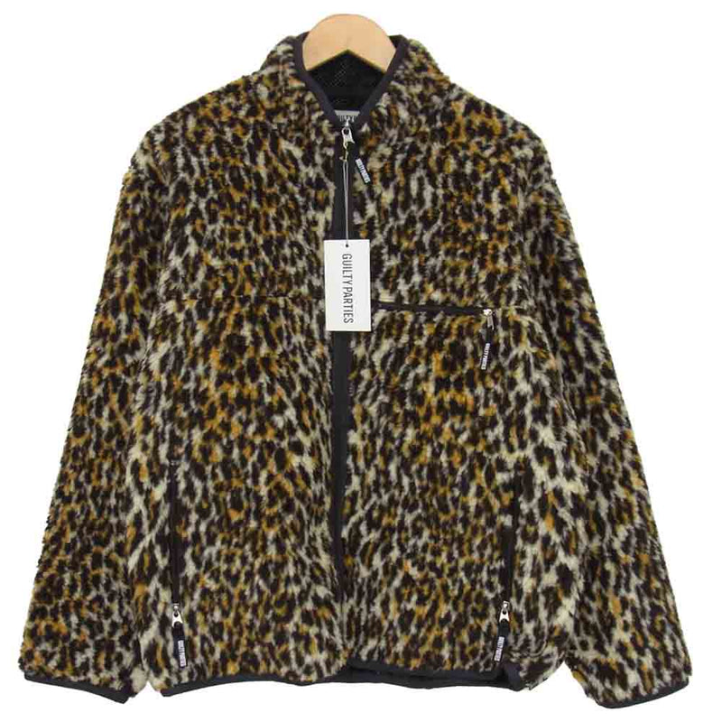 WACKO MARIA ワコマリア 18AW 18FW-WMO-OD10 LEOPARD BOA FLEECE JACKET レオパード ボアフリース  ジャケット ブラウン系 M【新古品】【未使用】【中古】