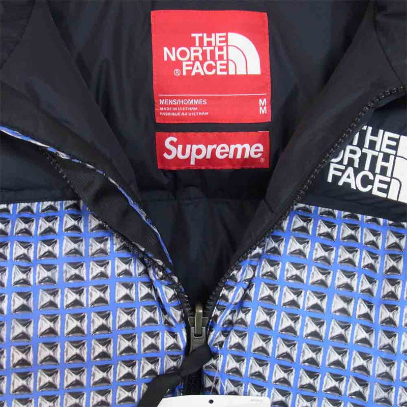 Supreme シュプリーム 21SS THE NORTH FACE ノースフェイス Studded Nuptse Jacket スタッズ ヌプシ  ジャケット ロイヤルブルースタディッドプリント M【新古品】【未使用】【中古】