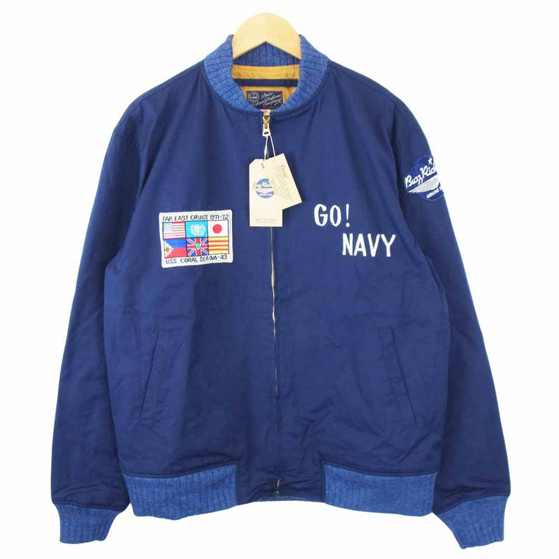 Buzz Rickson's バズリクソンズ BR14821 × PEANUTS ピーナッツ SNOOPY TOUR JACKET スヌーピー ツアー  ジャケット ネイビー系 42【新古品】【未使用】【中古】