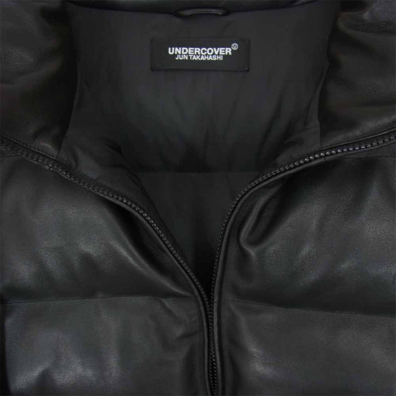 UNDERCOVER アンダーカバー UCZ9209 FRAGMENT フラグメント 30th Anniversary Leather sleeve  down jacket レザー スリーブ ダウン ジャケット ブラック系 2【美品】【中古】