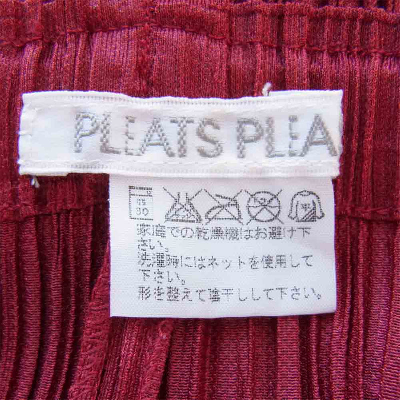 PLEATS PLEASE プリーツプリーズ PP23-JG526 イッセイミヤケ ISSEY MIYAKE プリーツ加工 スカート ワインレッド  ワインレッド系 1【美品】【中古】