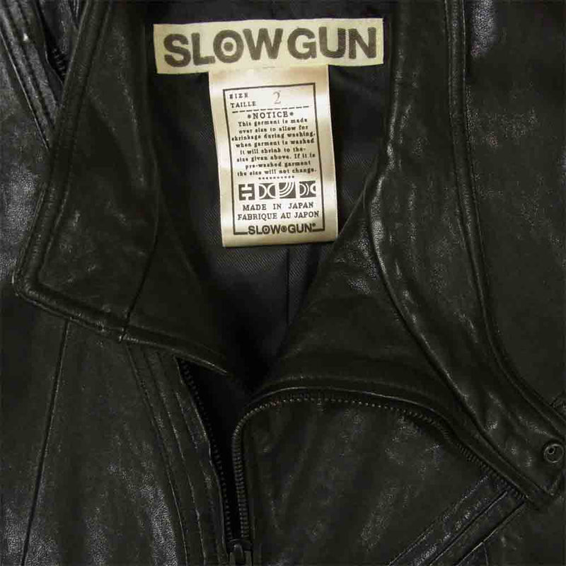 新しいコレクション SLOWGUN デザインジップジャケット ダブル