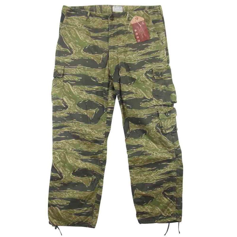 The REAL McCOY'S ザリアルマッコイズ MP13001 TIGER TADPOLE TROUSERS タイガー カモ タッド ポール  トラウザーズ カーゴ パンツ カーキ系 XL【中古】