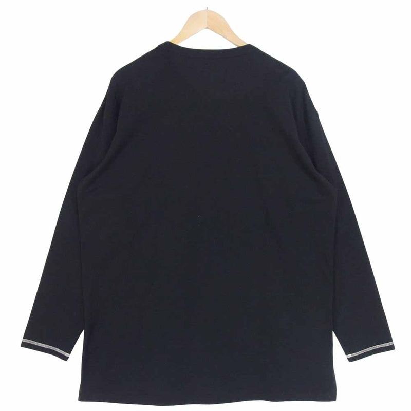 Yohji Yamamoto ヨウジヤマモト UB-T49-018-2 S'YTE サイト ハーフレイヤード ラップ カットソー ポケット Tシャツ  ブラック系 3【新古品】【未使用】【中古】