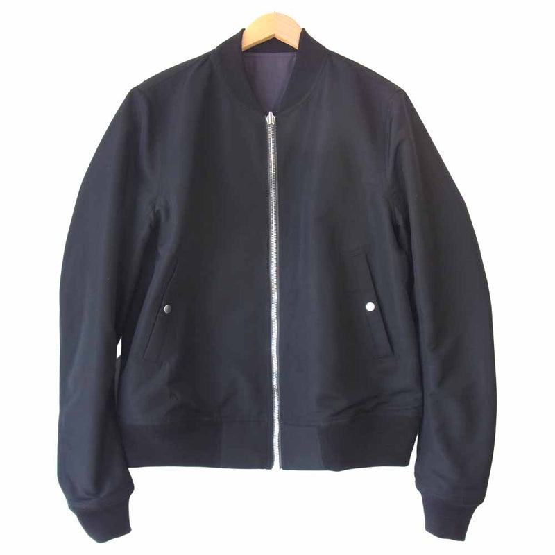 Rick Owens リックオウエンス 21SS RU21S6786-TS REVERSIBLE CROPPED FLIGHT BOMBER  リバーシブル ボンバージャケット 黒×紺 42【美品】【中古】