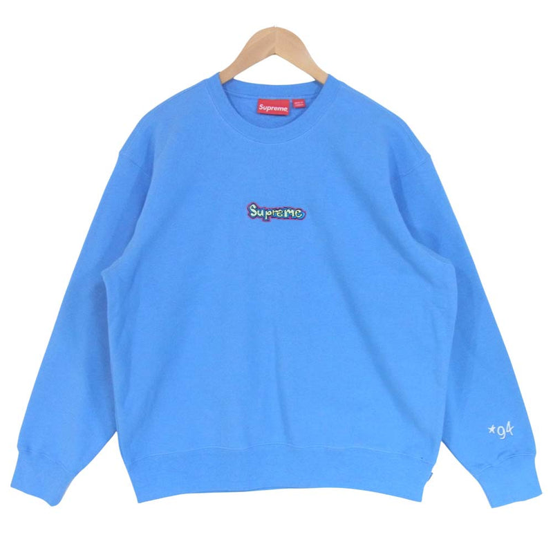 Supreme シュプリーム 21SS Gonz Logo Crewneck ゴンズ ロゴ クルーネック スウェット ライトブルー系  S【新古品】【未使用】【中古】