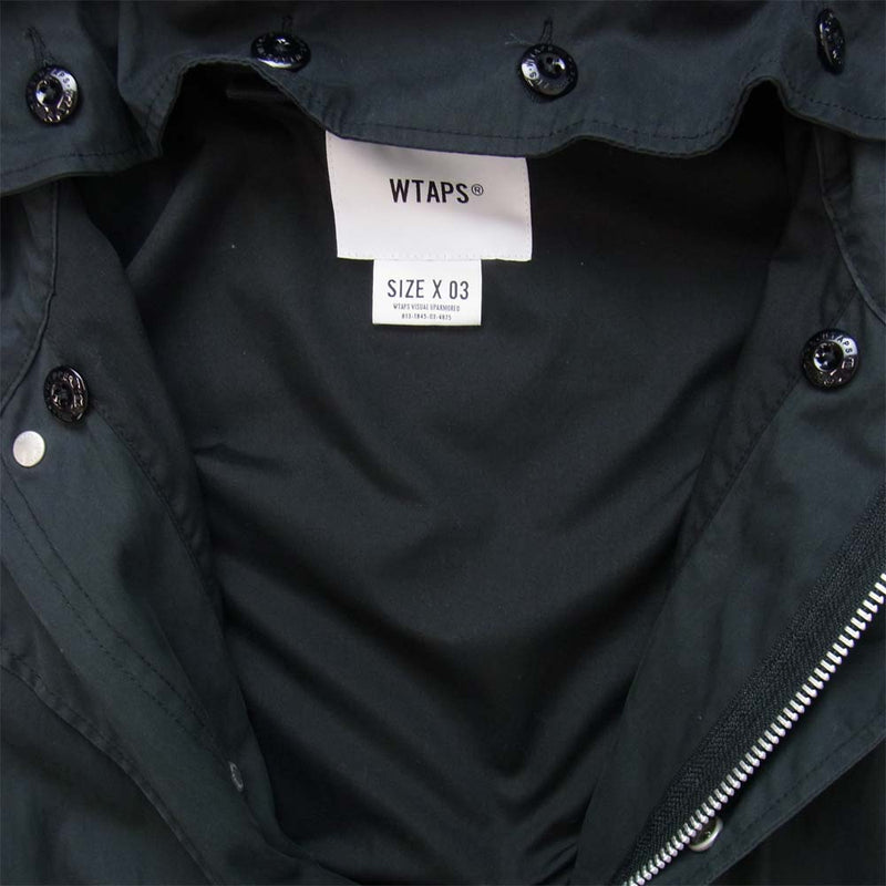 WTAPS ダブルタップス 19SS 191WVDT-JKM03 WM-51 JACKET NYCO OXFORD ミリタリー モッズコート  ブラック系 X 03【中古】