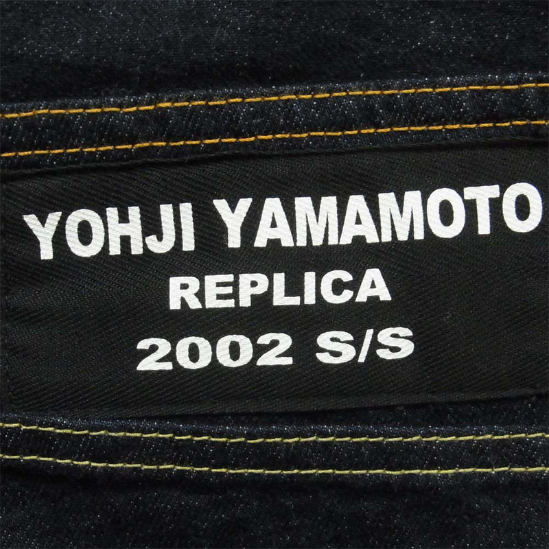 Yohji Yamamoto ヨウジヤマモト HC-P14-008-IA POUR HOMME プールオム 19AW REPLICA 2002 SS  セルヴィッチ ワイド デニム パンツ インディゴブルー系 2【美品】【中古】