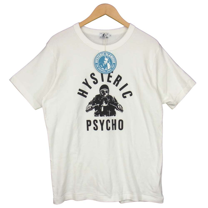 HYSTERIC GLAMOUR ヒステリックグラマー 21SS 02211CT25 HG ROCKERS Tシャツ ホワイト系  XL【新古品】【未使用】【中古】