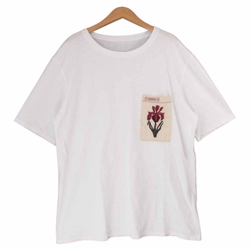 ブランド GUCCI ロゴTシャツ ビンテージ加工 18年 グッチ RYXPk