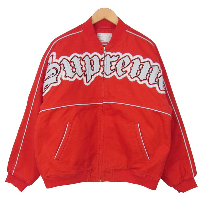 Supreme シュプリーム 21SS Twill Old English Varsity Jacket ツイル バーシティ ジャケット レッド系  M【新古品】【未使用】【中古】