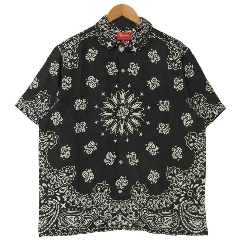 Supreme Bandana Silk S/S Shirt バンダナシャツ-