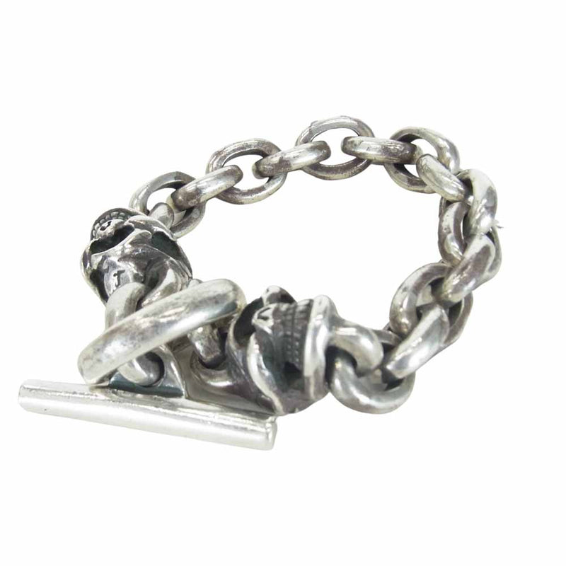 STOPLIGHT ストップライト 2 Skull Bracelet スカル ブレスレット シルバー系【中古】