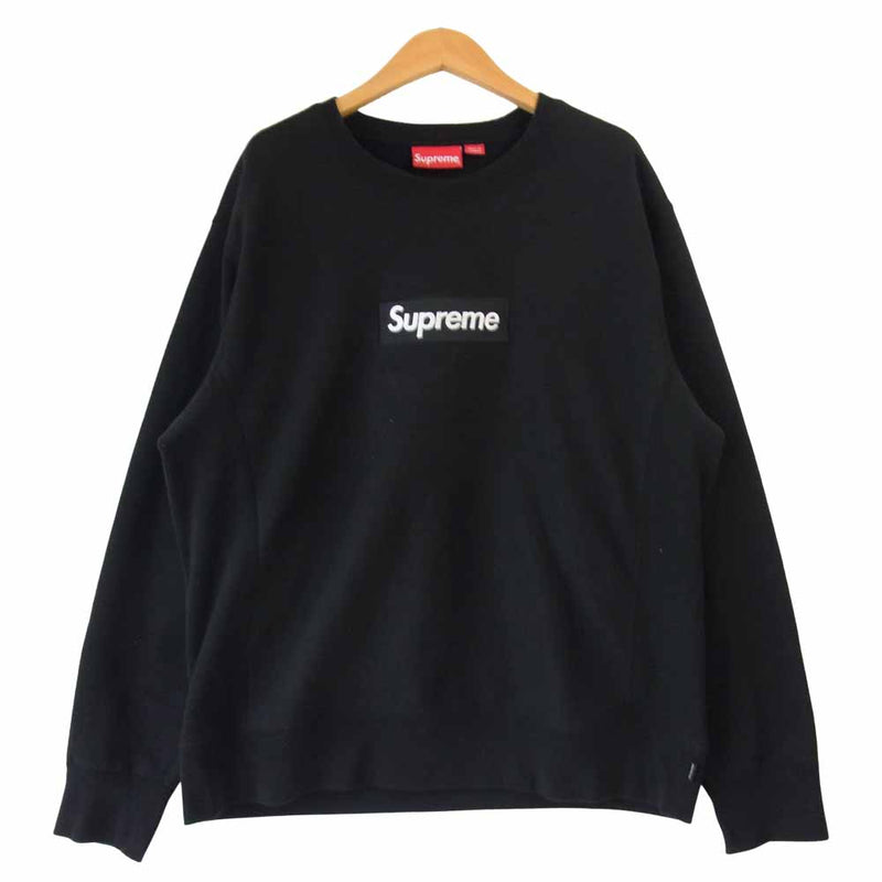 supreme 18aw ボックスロゴ クルーネック M ブラック smcint.com