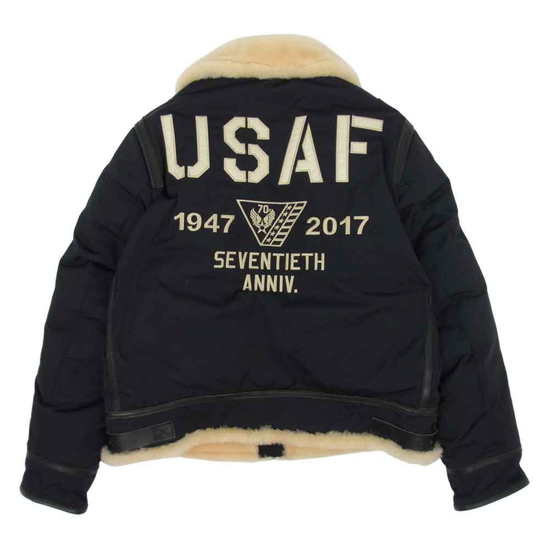 AVIREX アヴィレックス 6172150 U.S.A.F. 70TH ANNIVERSARY TYPE B-3 DOWN JACKET ブラック系  L【美品】【中古】