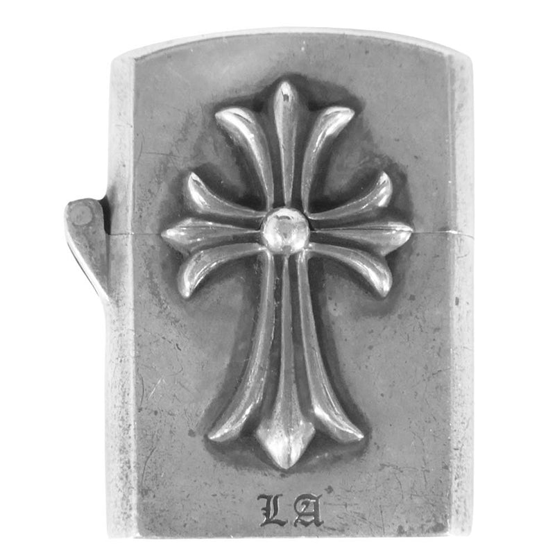 CHROME HEARTS クロムハーツ（原本無） LA限定 スモール CHクロス Zippo ジッポ ライター シルバー系【中古】