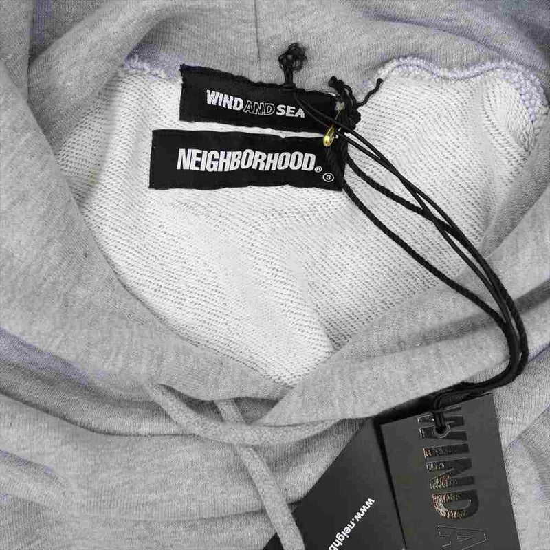 NEIGHBORHOOD ネイバーフッド 21SS 211ELWSN-CSM01S × ウィンダンシー WIND AND SEA 21SS  211ELWSN-CSM01S NHWDS C-HOODED LS フーデッド ロングスリーブ パーカー グレー系 M【新古品】【未使用】【中古】