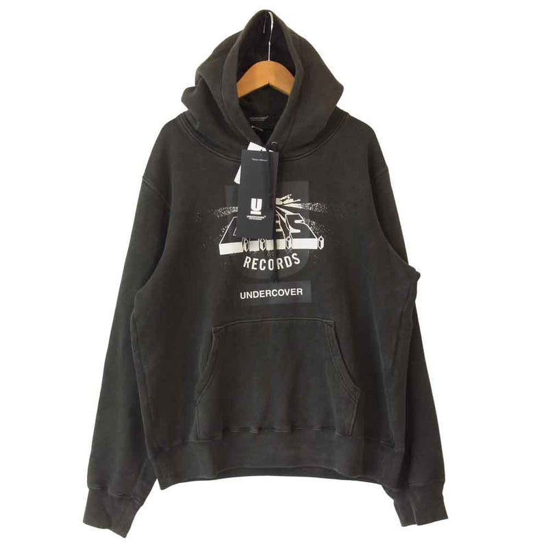 UNDERCOVER アンダーカバー 20AW UCZ9805 加工 HOODIE U L.I.E.S RECORDS パーカー チャコール系  3【美品】【中古】