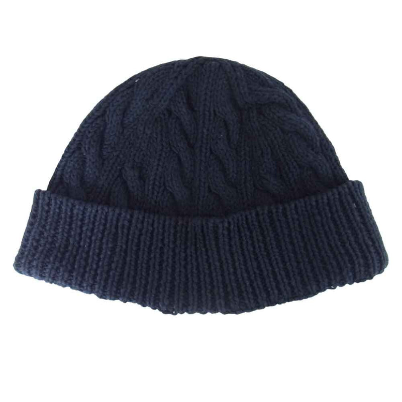 Visvim（ビズビム） KNIT BEANIE COTTONネイビーブラック ニット