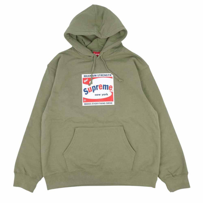 Supreme シュプリーム 21SS shine hooded sweatshirt Light Olive