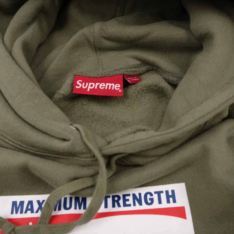 Supreme シュプリーム 21SS shine hooded sweatshirt Light Olive シャイン フーデッド スウェット  カーキ系 L【新古品】【未使用】【中古】