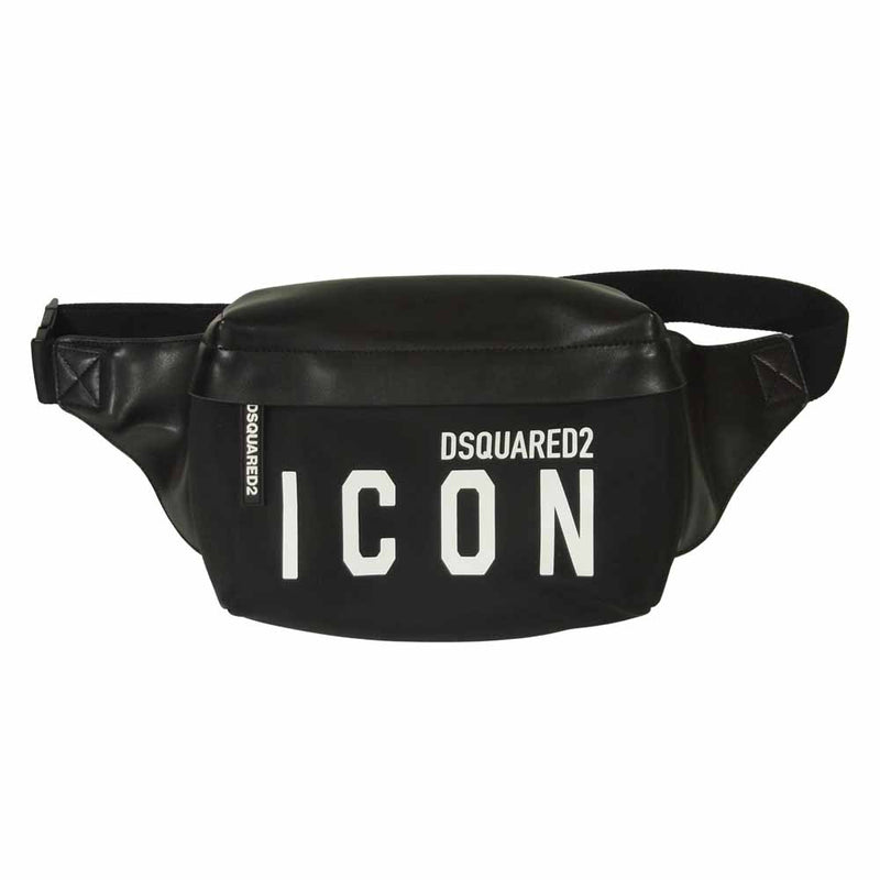 DSQUARED2 ディースクエアード S82BB0011 Bum Bag バム バッグ ボディバッグ レザー 牛革 中国製 ブラック系【美品】【中古】