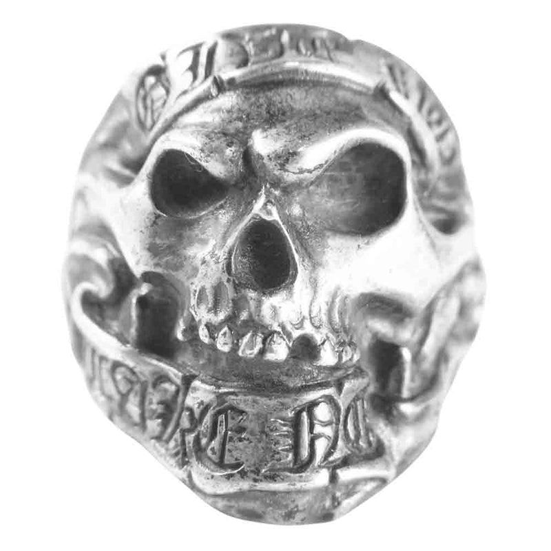 RAT RACE ラットレース GIVE NO TAKE NO SKULL RING ギブ ノー テイク ノー スカル リング シルバー系  16～17号程度【中古】