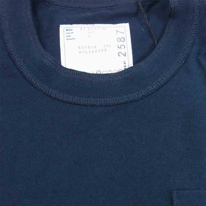 Sacai サカイ 21-02587M Cotton T-Shirt コットン Tシャツ 日本製