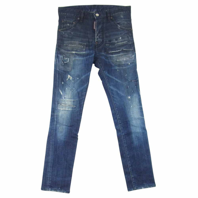 DSQUARED2 ディースクエアード S74LB0050 COOL GUY JEAN ダメージ加工 デニム パンツ インディゴブルー系 42【中古】