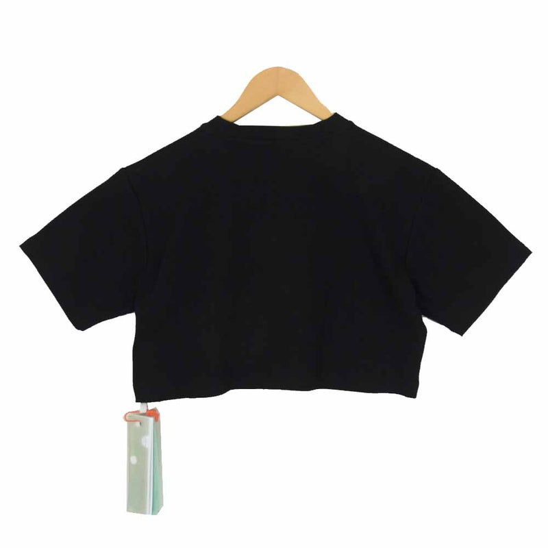 OFF-WHITE オフホワイト RIB CROPPED CASUAL TEE レディース クロップド Tシャツ ブラック ブラック系  M【新古品】【未使用】【中古】