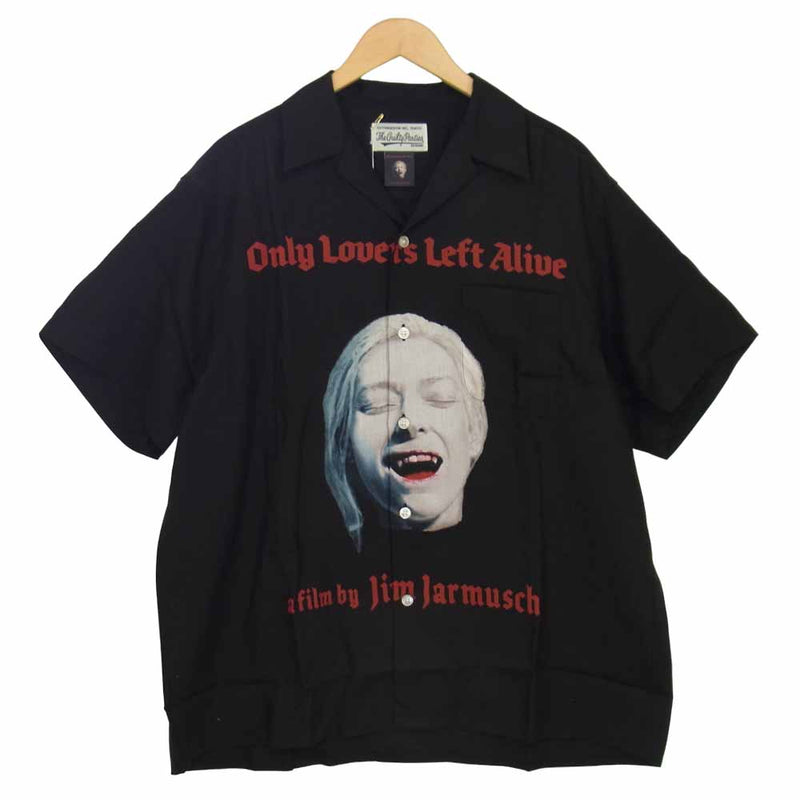 WACKO MARIA ワコマリア 21SS JIM JARMUSCH HAWAIIAN SHIRT ONLY LOVERS LEFT ALIVE  ブラック系 XL【美品】【中古】