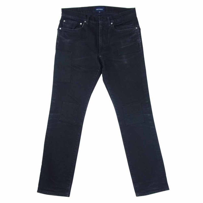 DESCENDANT ディセンダント DIN-4 JEANS 加工 デニム パンツ 日本製 パッチワーク ブラック系 2【中古】