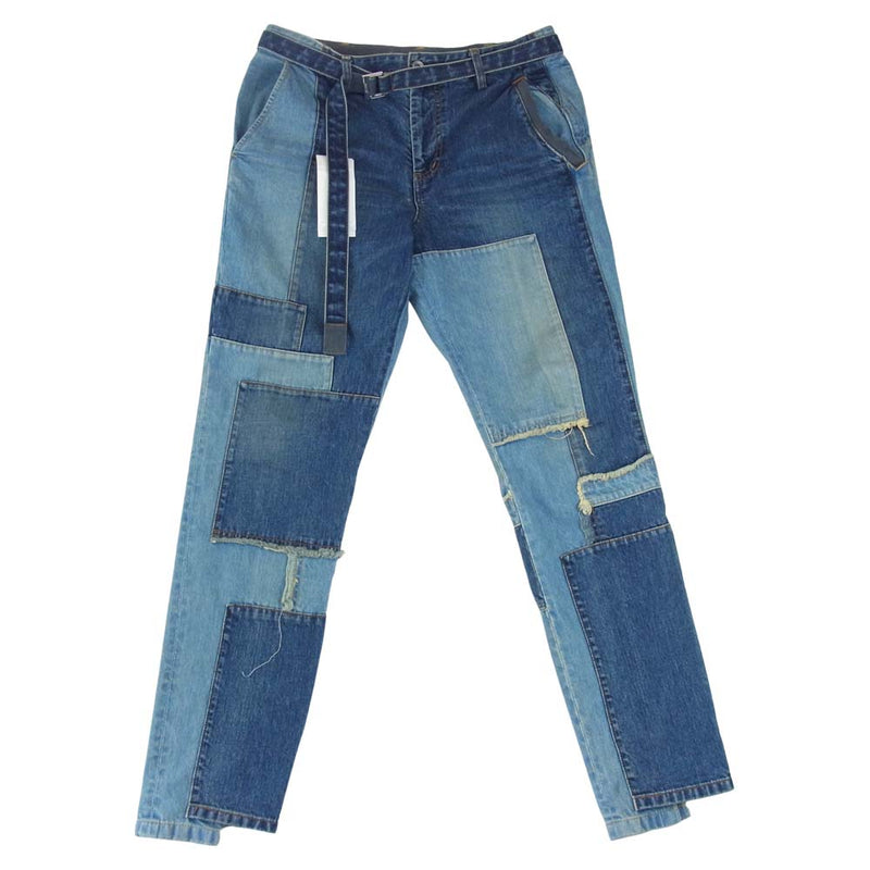 Sacai サカイ 21SS 21-02512M Patch Work Denim Pants パッチワーク デニム パンツ インディゴブルー系  3【美品】【中古】