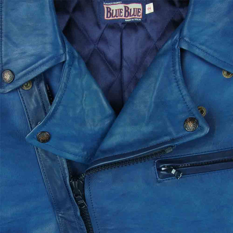 ECHTES LEDER blue bird ダブルライダース-