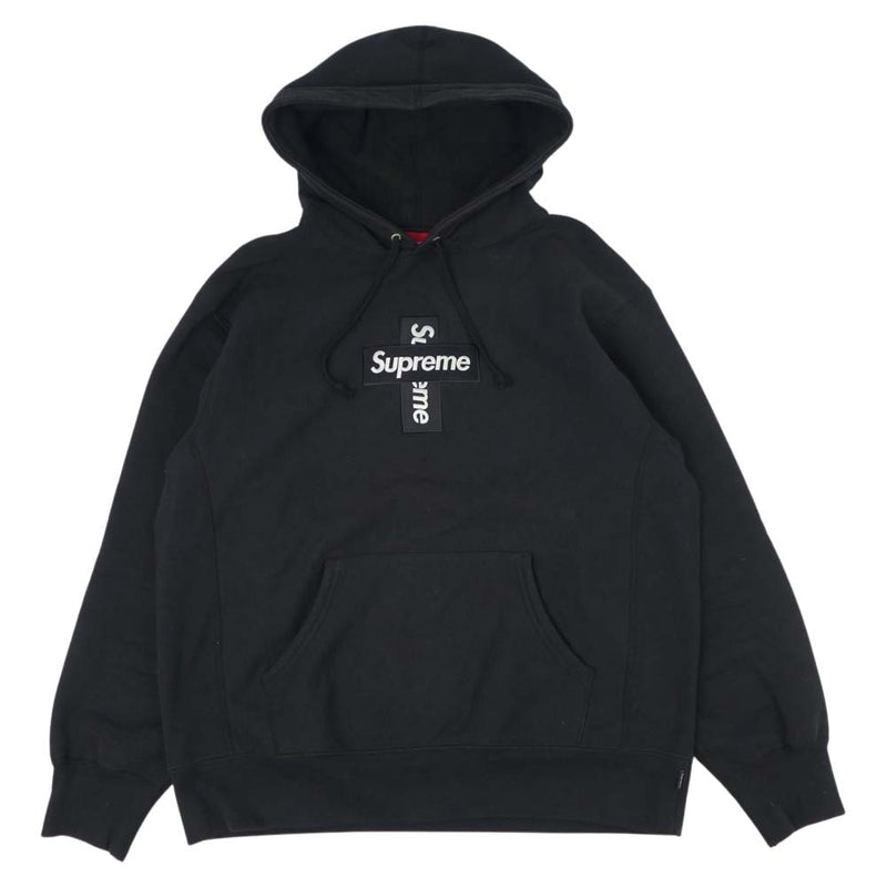 Supreme シュプリーム 20AW Cross Box Logo Hooded Sweatshirt クロス ボックス ロゴ パーカー ブラック系  M【中古】