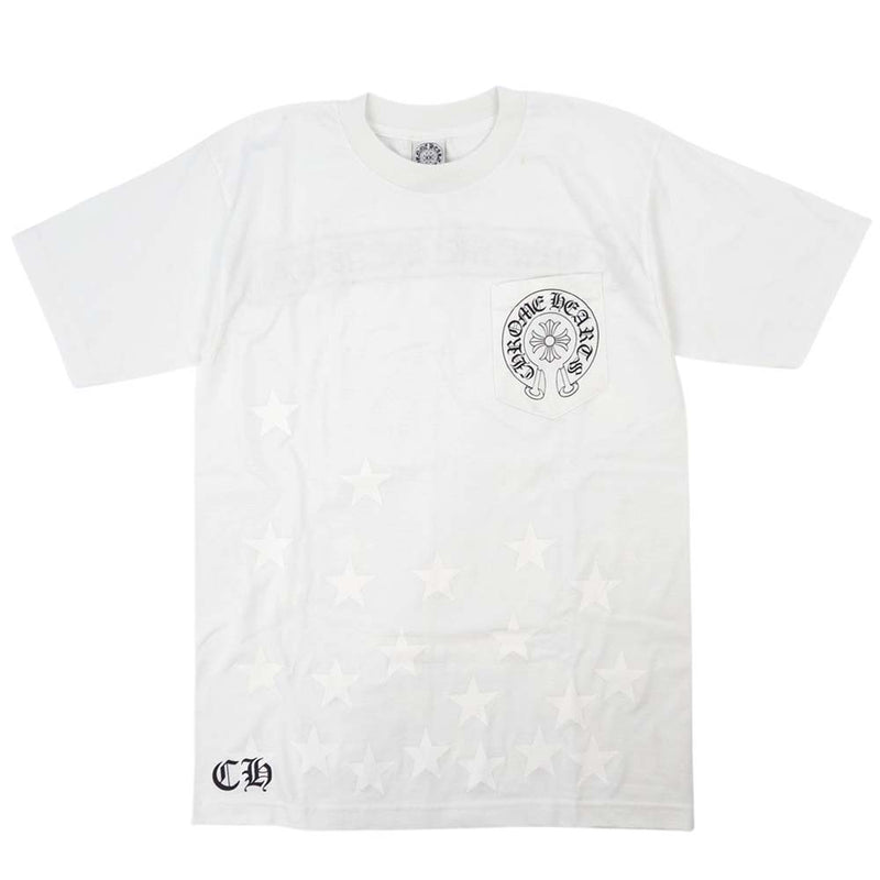 くキマるク Chrome スタープリント 胸ポケット Tシャツ Hearts クロム