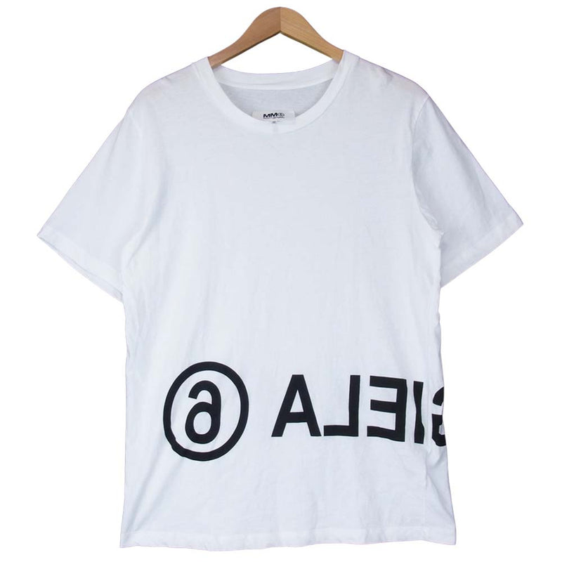 MAISON MARGIELA メゾンマルジェラ MM6 S52GC0119　リバース ロゴ 半袖 Tシャツ ホワイト ホワイト系 M【美品】【中古】