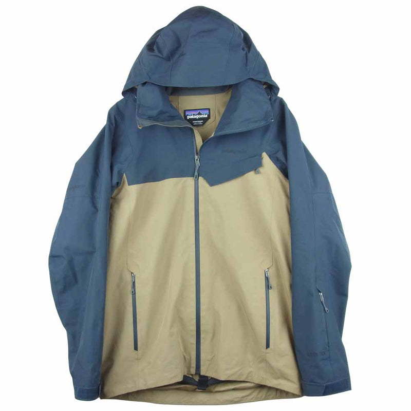 patagonia パタゴニア 17AW 31391 Powder Bowl Jacket GORE-TEX パウダー ボウル ゴアテックス  ジャケット ネイビー系 ベージュ系 S【中古】