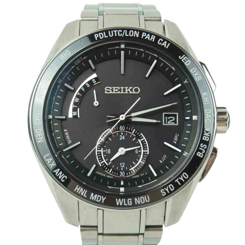 人気提案 SEIKO ブライツ 電波時計 8B54-0BC0 ワールドタイム