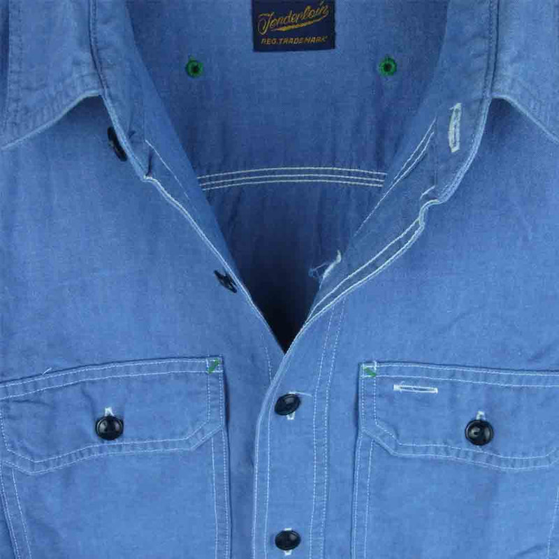 TENDERLOIN テンダーロイン T-CHAMBRAY SHT シャンブレー 長袖 シャツ コットン 日本製 インディゴブルー系 S【中古】