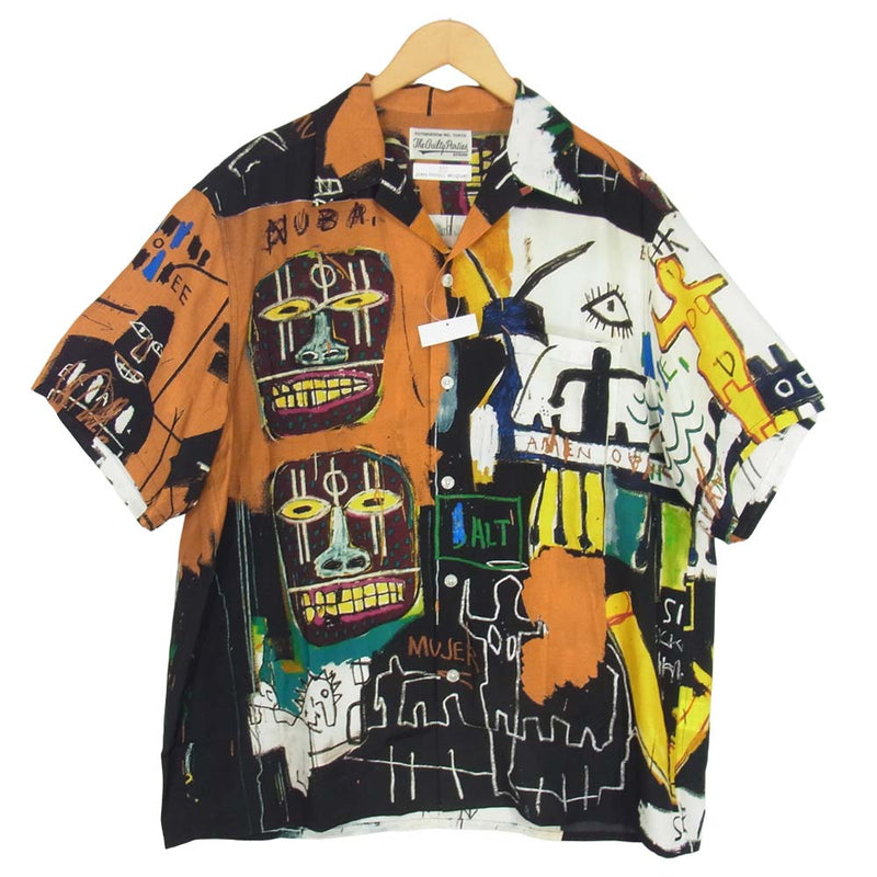 WACKO MARIA ワコマリア JEAN-MICHEL BASQUIAT HAWAIIAN SHIRT ジャン ミシェル バスキア タイプ  アロハシャツ マルチカラー系 XL【新古品】【未使用】【中古】