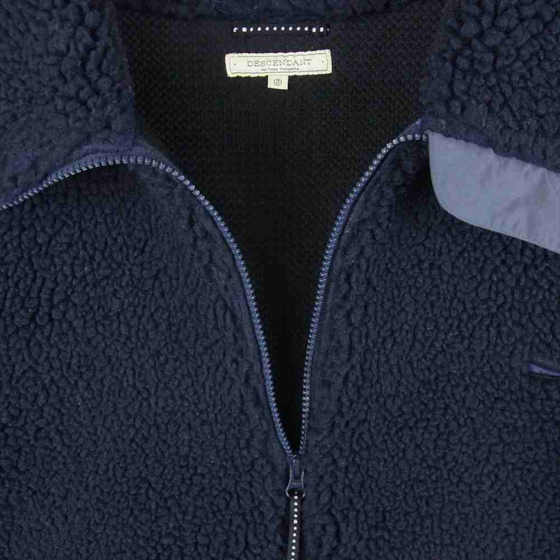 DESCENDANT ディセンダント 15AW MANCHOT FLEECE JACKET フリース フルジップ ジャケット ダークネイビー系  3【中古】