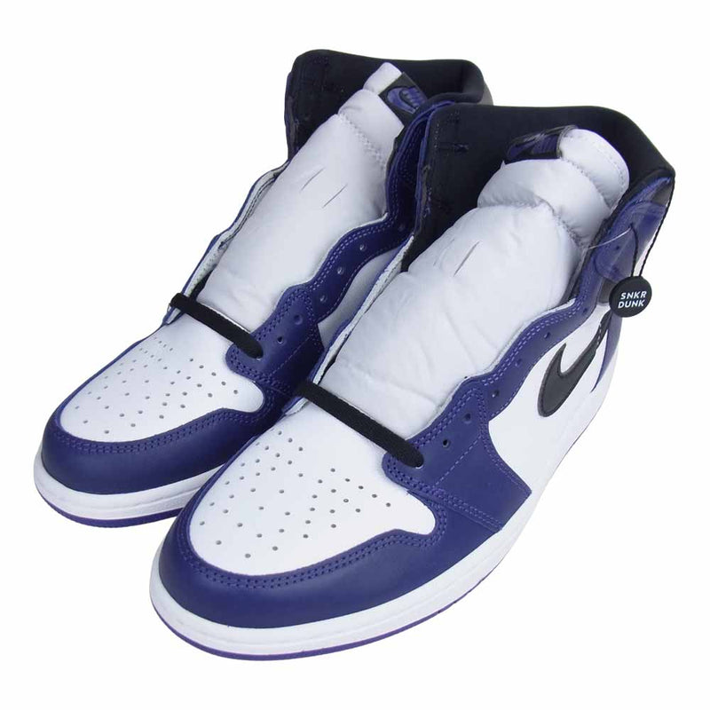 NIKE ナイキ 555088-500 Air Jordan 1 Retro High Court Purple エアジョーダン 1 レトロ コート  パープル ホワイト系 パープル系 29.5cm【極上美品】【中古】