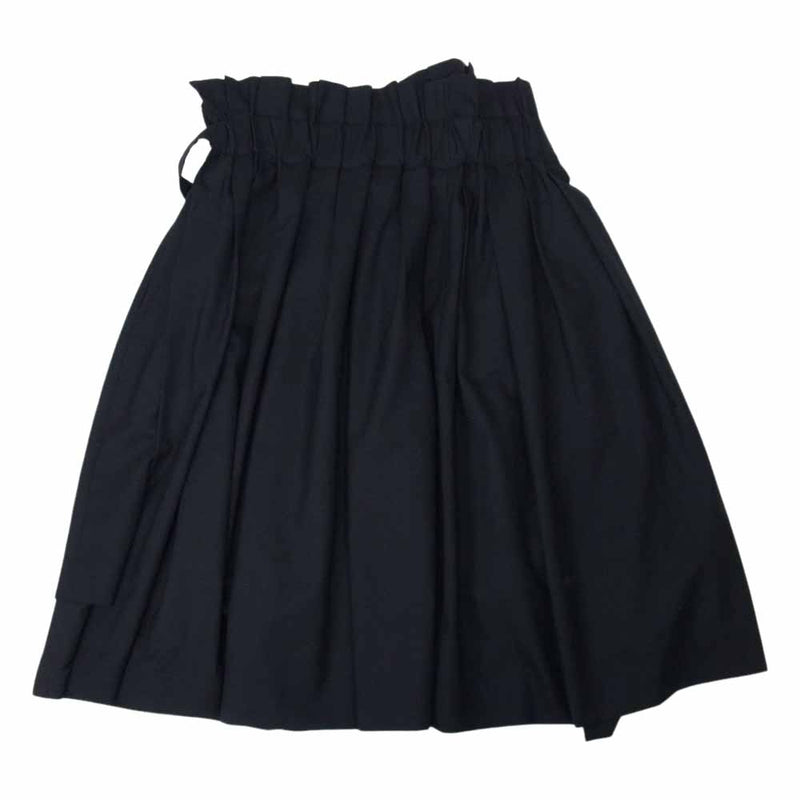 COMME des GARCONS コムデギャルソン noir kei ninomiya ノワールケイニノミヤ 3A-S009 AD2017 プリーツ  ラップ スカート ブラック系 S【美品】【中古】