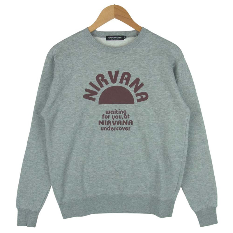 UNDERCOVER アンダーカバー MAD STORE限定 NIRVANA ニルヴァーナ プリント クルーネック スウェット グレー系 M【中古】