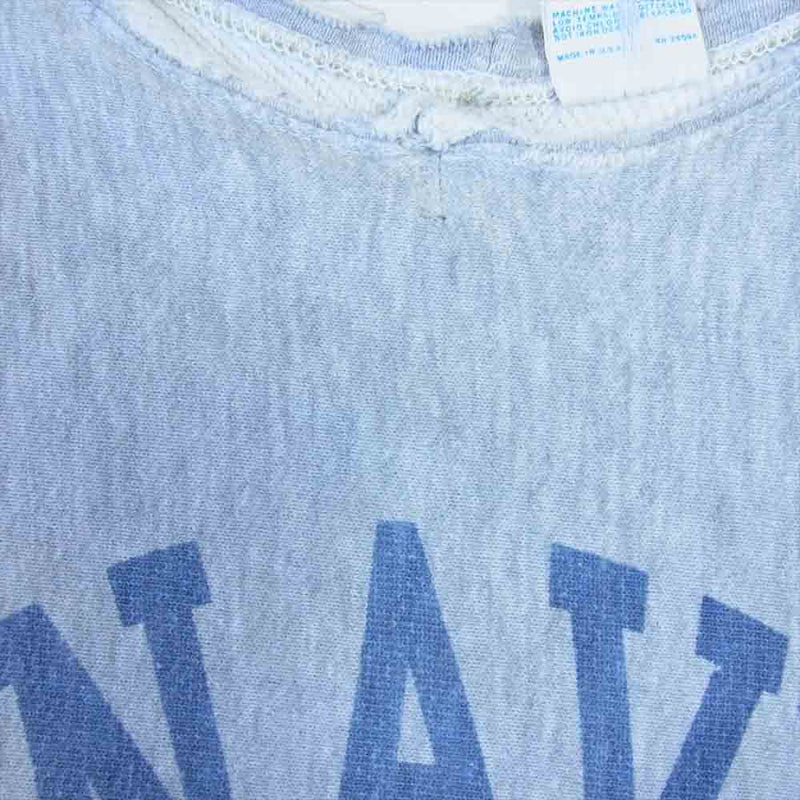 Champion チャンピオン ヴィンテージ 70ｓ 80s 単色タグ 染み込み NAVY グレー系 M【中古】