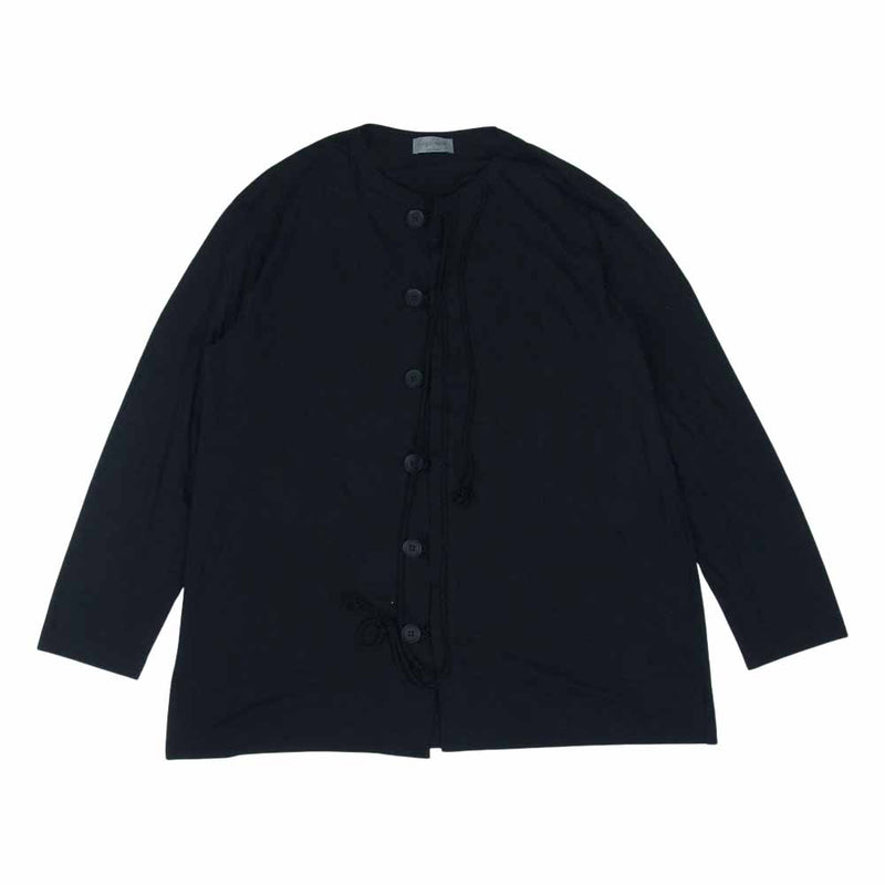 Yohji Yamamoto ヨウジヤマモト POUR HOMME プールオム HD-T14-078 21SS ストリング ヘンリー カーディガン  ブラック系 3【美品】【中古】