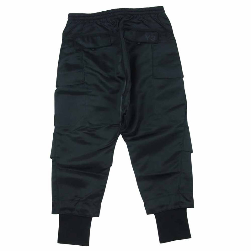 Yohji Yamamoto ヨウジヤマモト Y-3 ワイスリー 21AW HB3433 CLASSIC TECH TWILL CARGO PANTS  リブ カーゴパンツ ブラック系 M【極上美品】【中古】