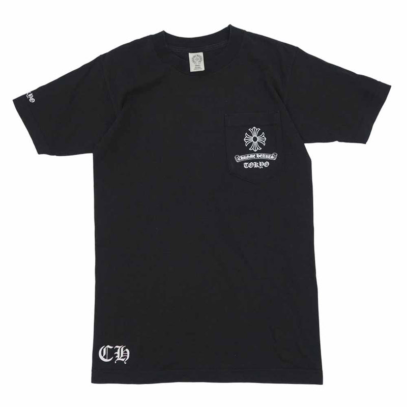 CHROME HEARTS クロムハーツ（原本無） 国内正規品 東京限定 CHプラス TOKYO バックプリント ポケット付 半袖Tシャツ ブラック系  S【中古】